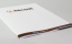 25 Single Sided 350gsm silk with gloss lam - Capacity Diecut digital A4 folder with pocket - 